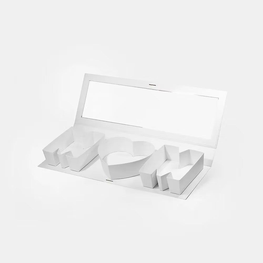 Coffret cadeau blanc pour la fête des Mères avec fenêtre transparente