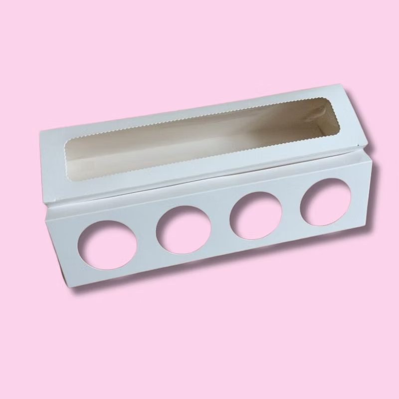 Boite longue 4 cupcakes