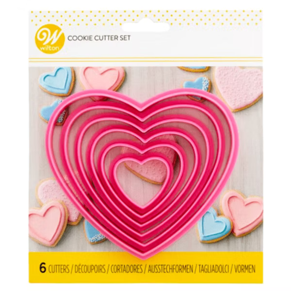 Set 6 Emporte-pièces coeur - Wilton