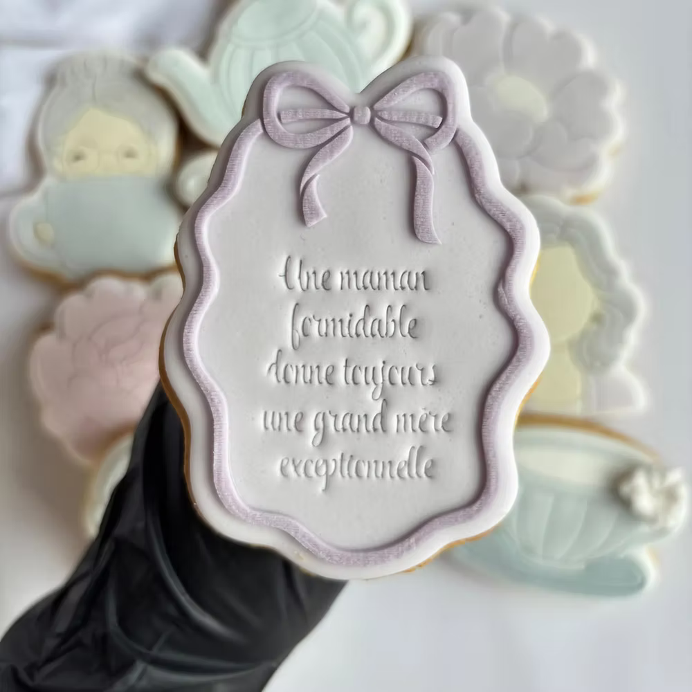 #11- Cadre - Tampon acrylique + Emporte pièce