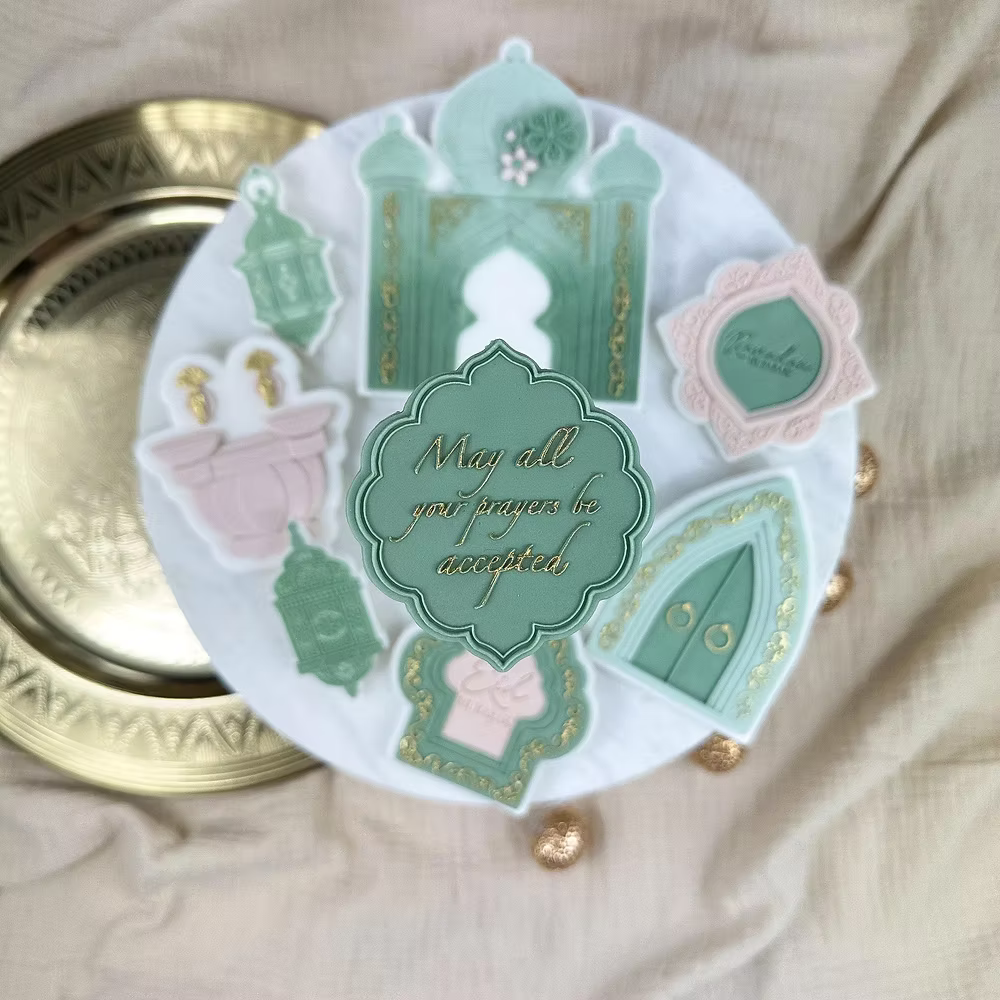 Tampon embosser + emporte-pièce à motif 3D textes en anglais  - CCF