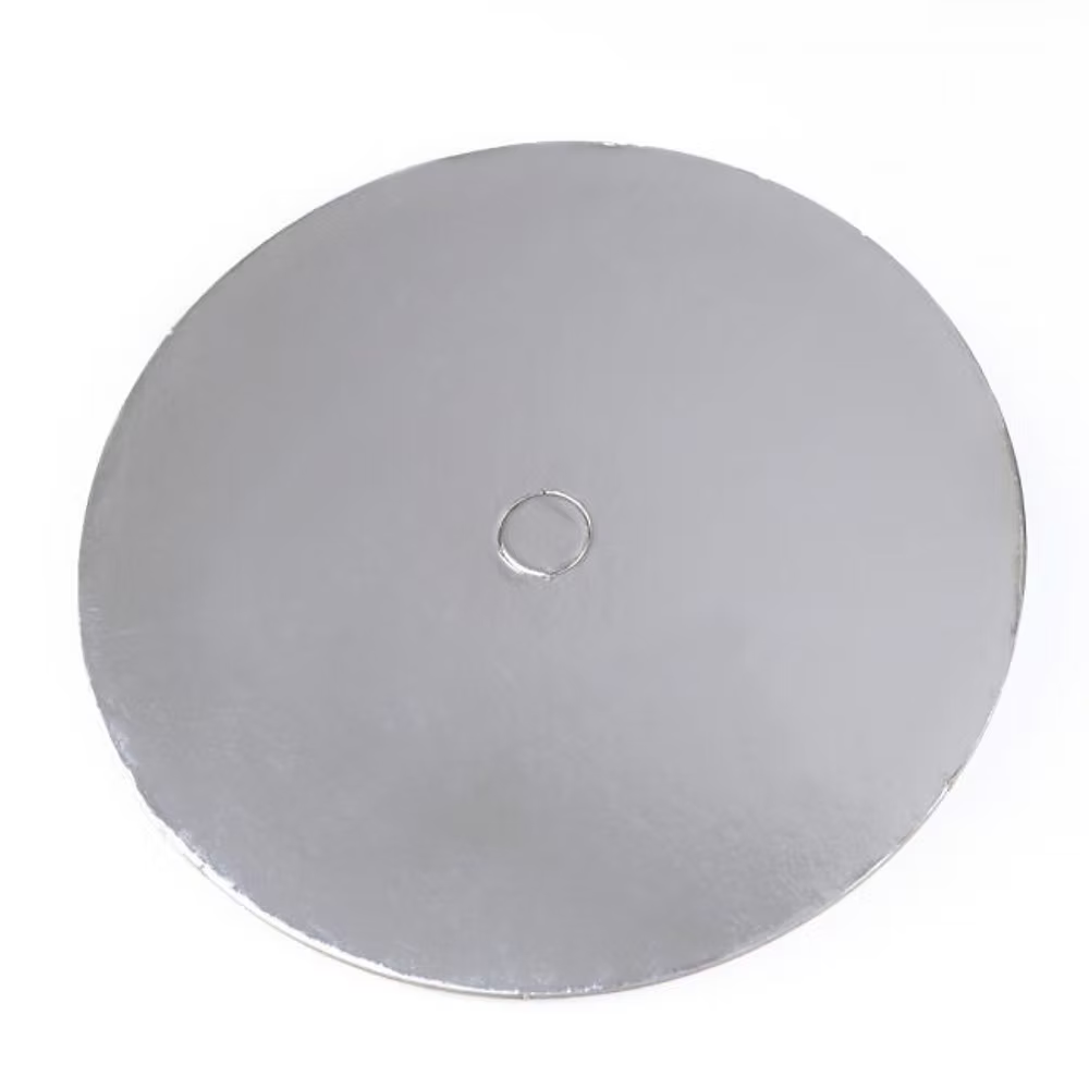 Set 10 Cake Board Rond Perforé Argent LOYAL - taille au choix