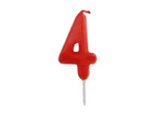 Bougie rouge chiffres aux choix