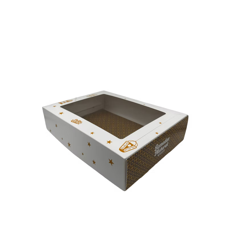 Boite à 12 cupcakes blanche Ramadan mubarak avec insert