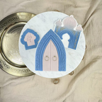 Tampon embosser + emporte-pièce à motif 3D cadre de porte arabe - CCF