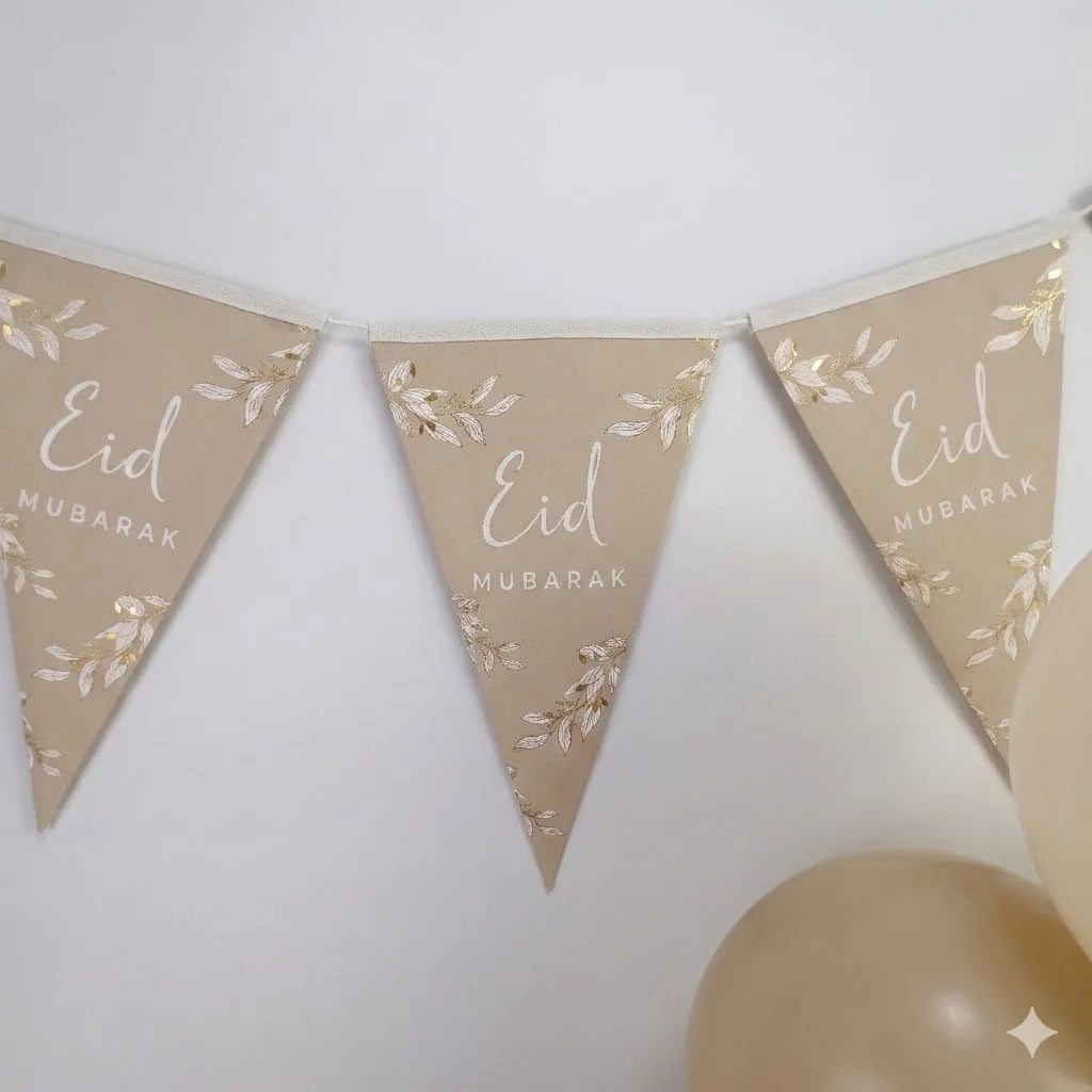 1 guirlande Eid Mubarak beige & sable