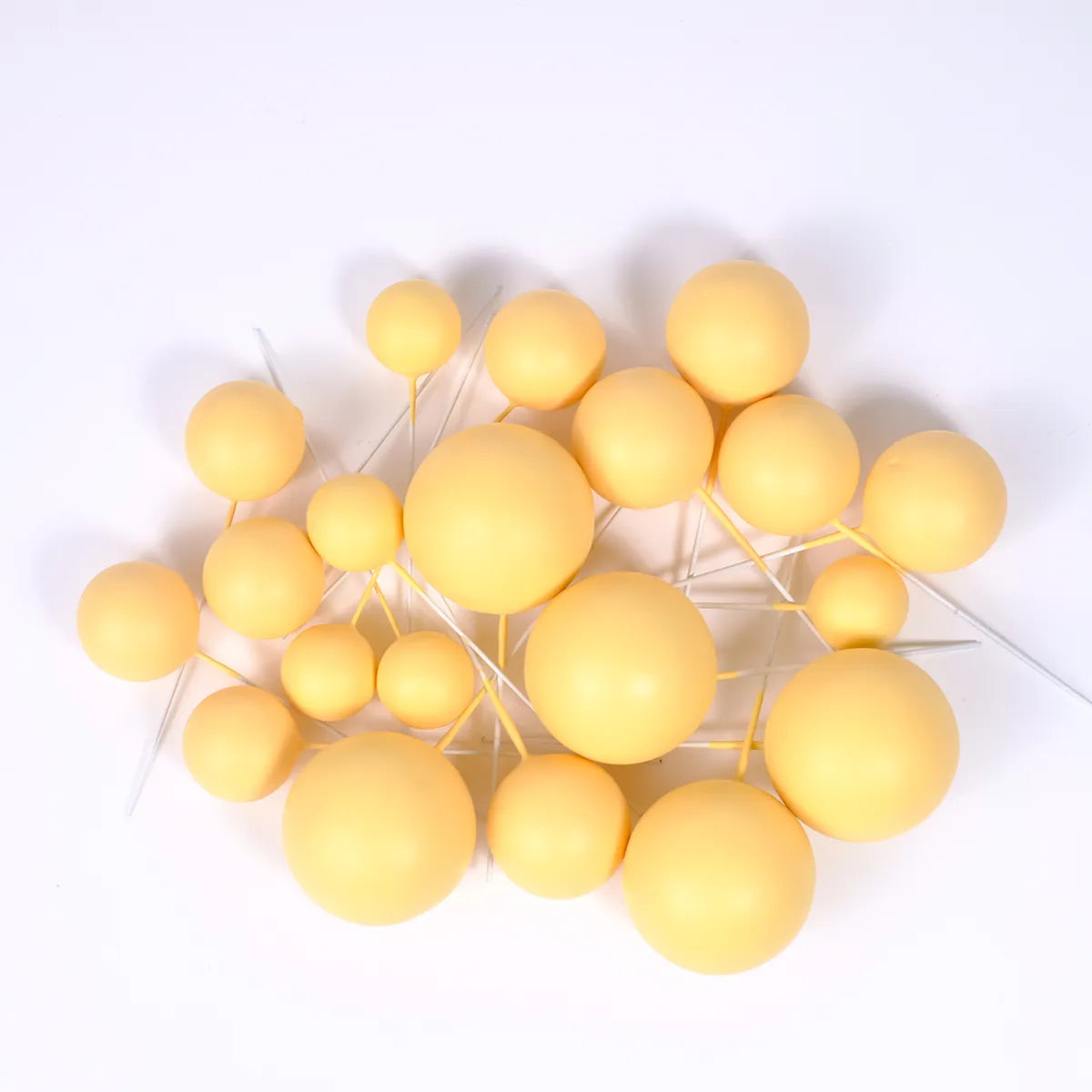 20 boules de décoration - Jaune