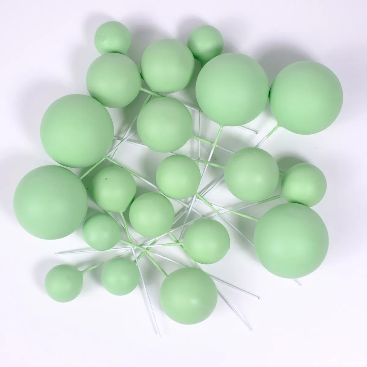 20 boules de décoration - Vert menthe