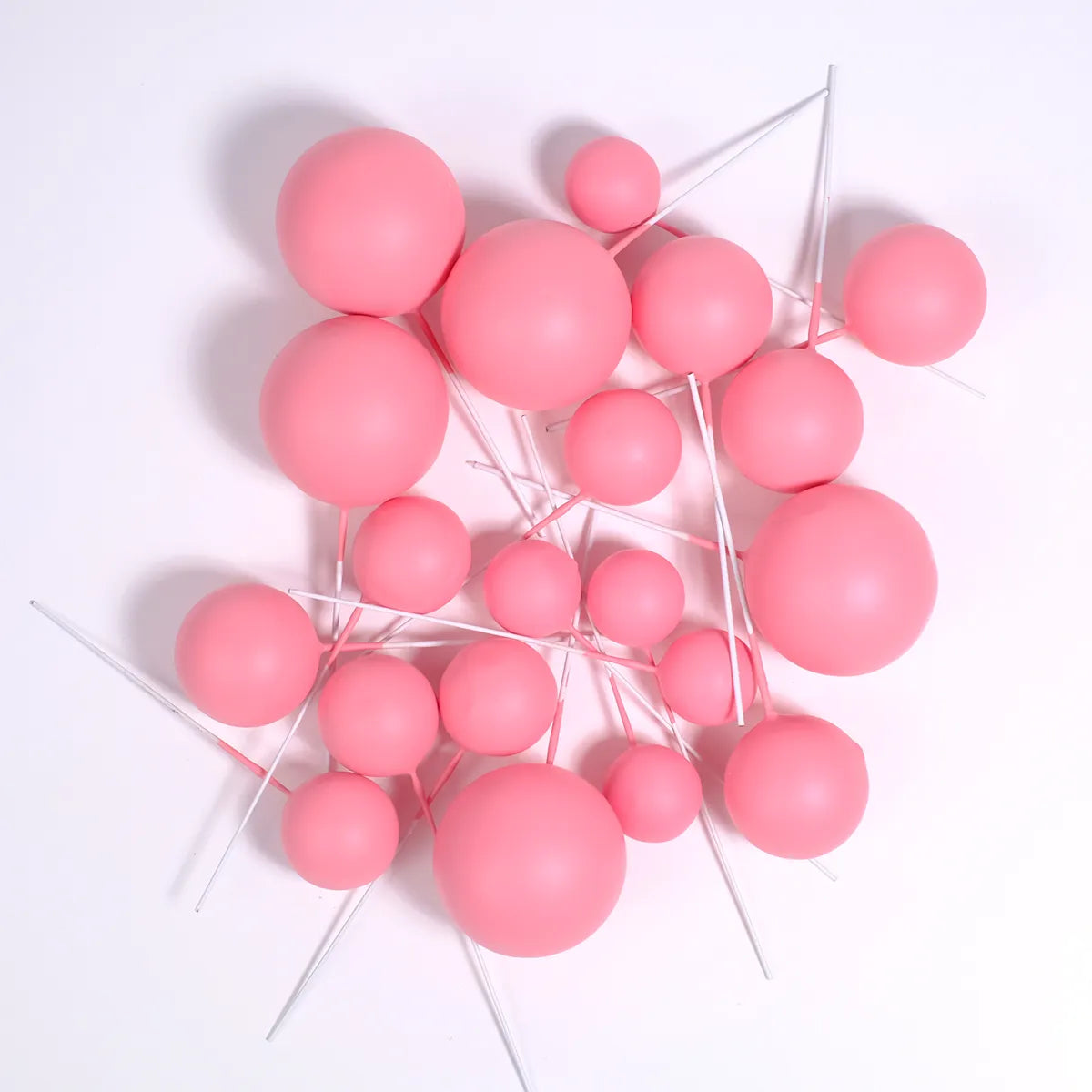 20 boules de décoration - Rose