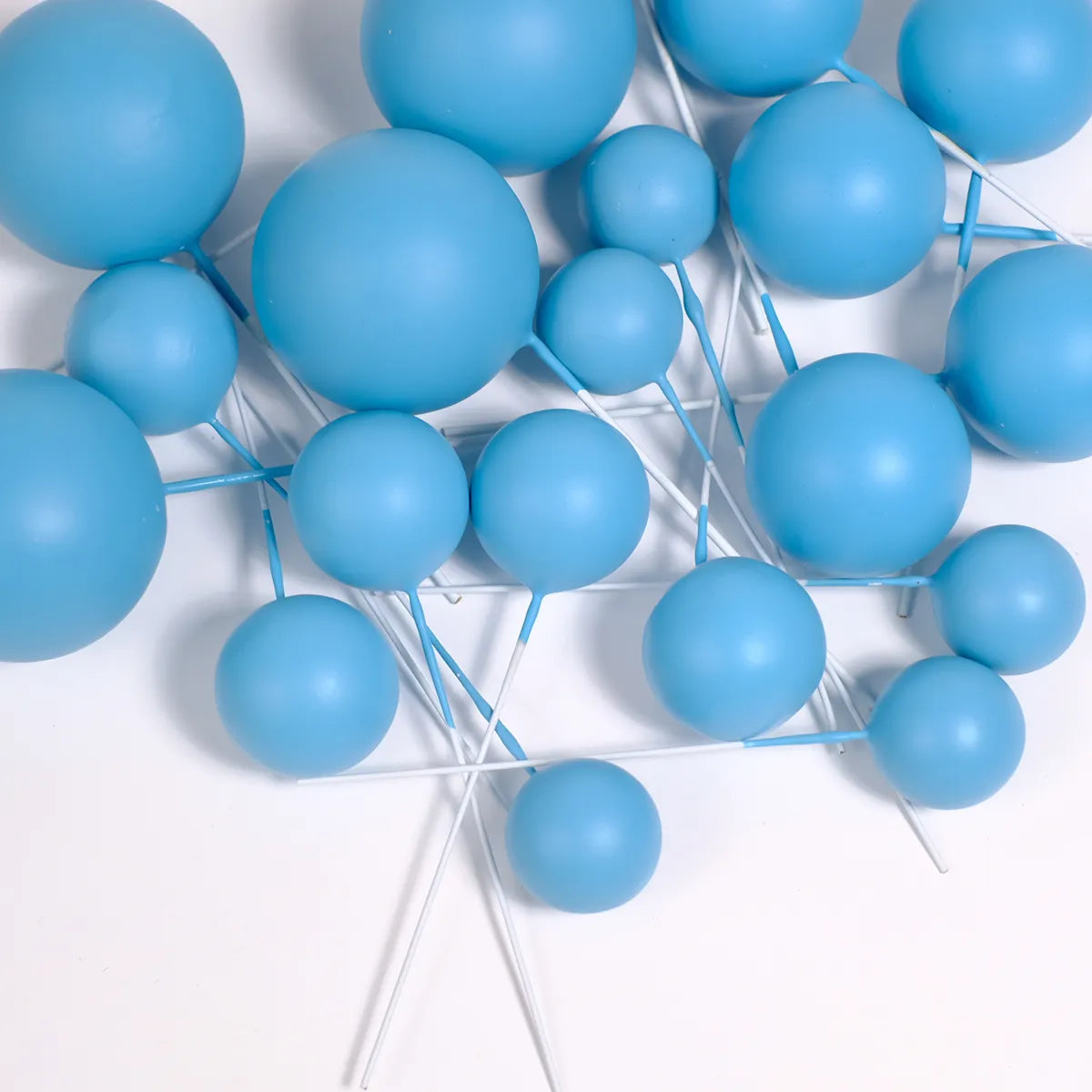 20 boules de décoration - Bleu