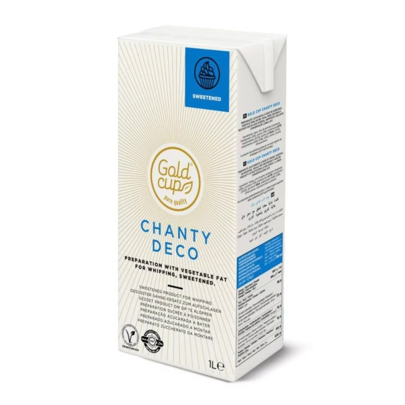 Crème végétale Chanty Déco Gold Cup 1L | Huckleberry Pastry