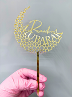 Topper Cake Croissant Ramadan Mubarak