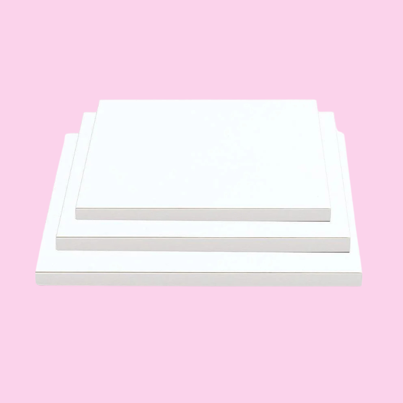Cake drum carré blanc 12 mm d'épaisseur - taille aux choix