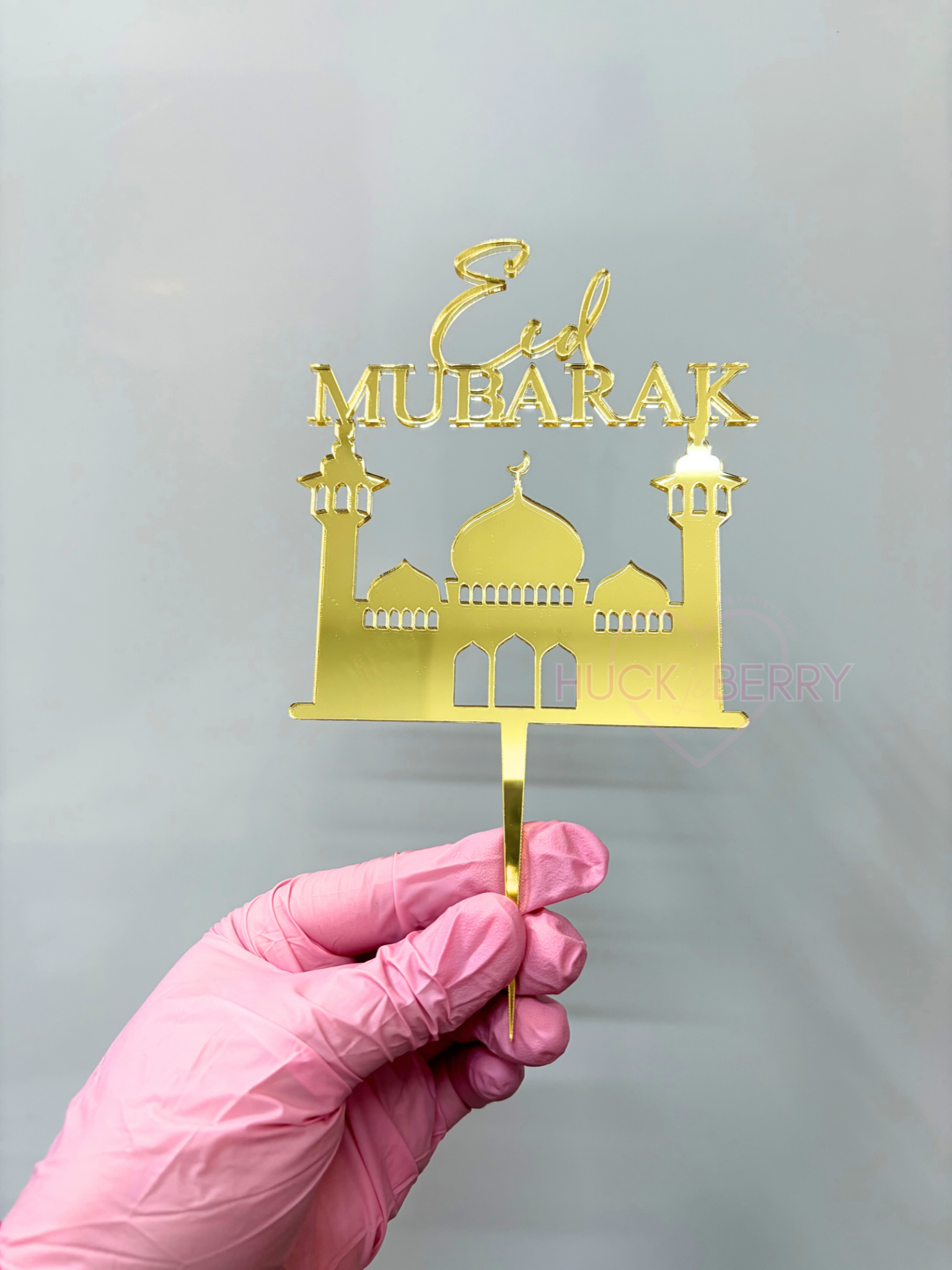 Topper Cake Croissant Eid Mubarak