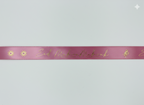 Ruban satin Eid mubarak Rosy Mauve