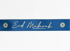Ruban satin Eid mubarak Bleu