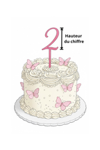 Cake topper acrylique chiffre (Délai de fabrication actuel 2 jours)