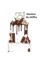 Cake topper acrylique 2 chiffres (Délai de fabrication actuel 2 jours)