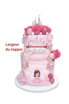 Face topper acrylique - 2 lignes (Délai de fabrication actuel 2 jours)