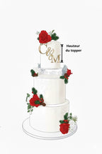 Face topper Initial acrylique (Délai de fabrication actuel 2 jours)