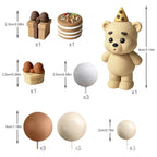 Set décoration ourson marron anniversaire boule