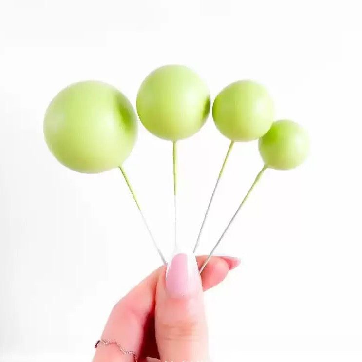 20 boules de décoration - Vert lime