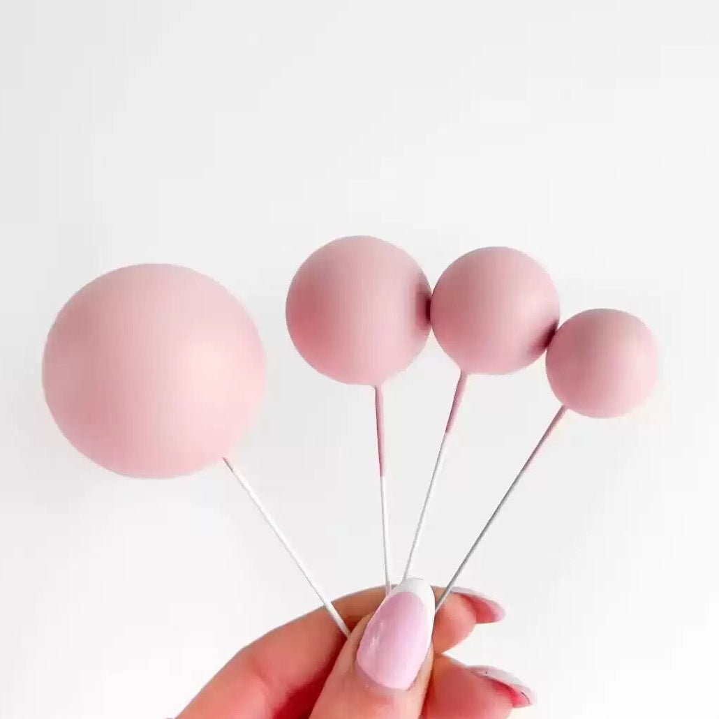20 boules de décoration - Rose clair