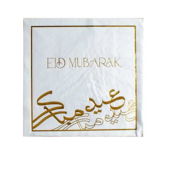 Serviette Kali liseré or - lot de 20