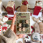 Tampon & cutters à biscuits Jeu de morpion de Noël Noughts and Cross - Lissie Lou