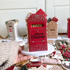 Tampon & cutters à biscuits 3D Joyeux Noël Jolie boîte aux lettres de Noël full set - Lissie Lou