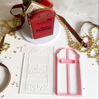 Tampon & cutters à biscuits 3D Joyeux Noël Jolie boîte aux lettres de Noël full set - Lissie Lou