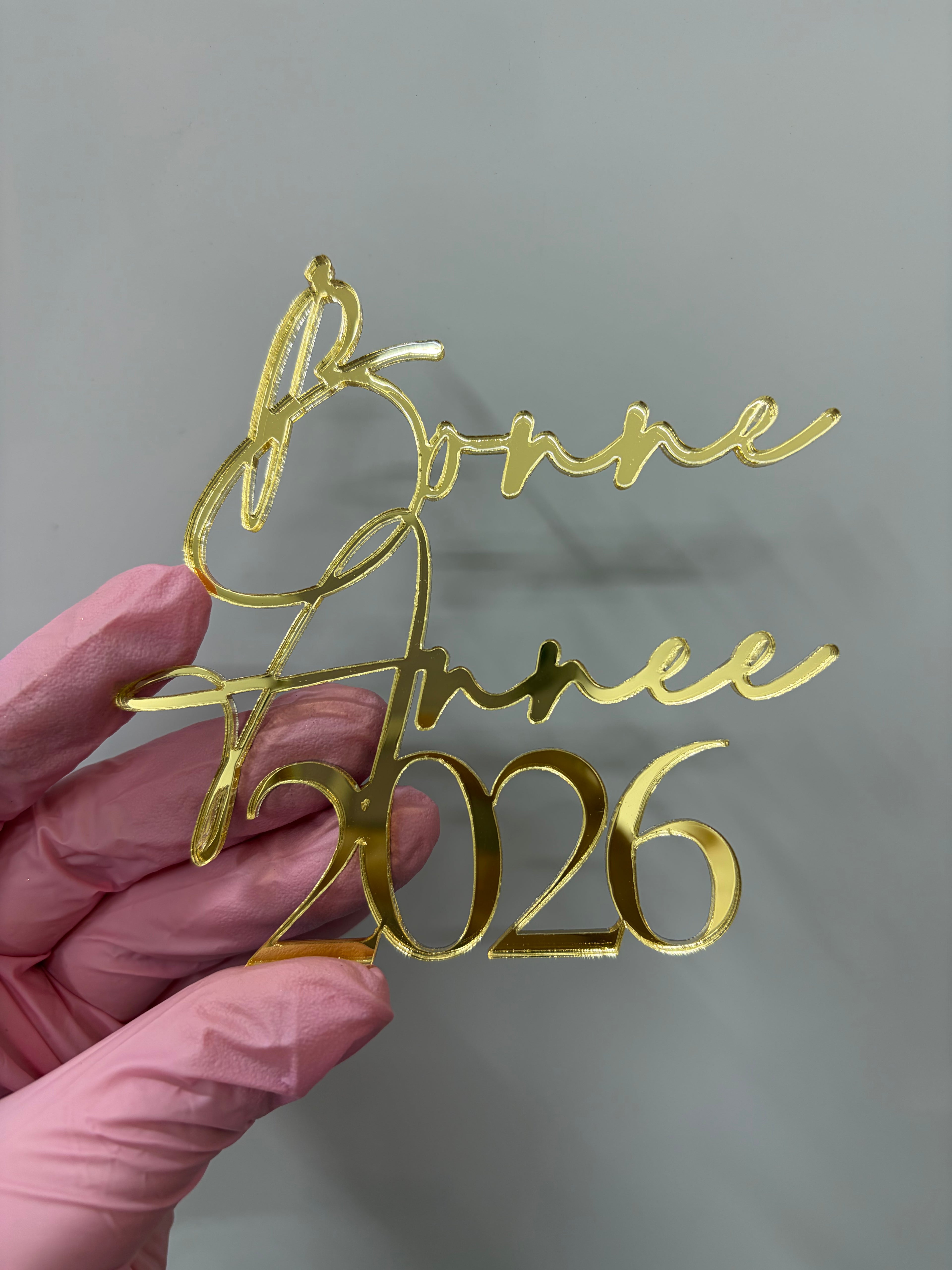 Face topper Bonne annee 2026 - plusieurs couleurs