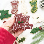 Tampon & cutters à biscuits 3D Joyeux Noël Style 2 - Lissie Lou