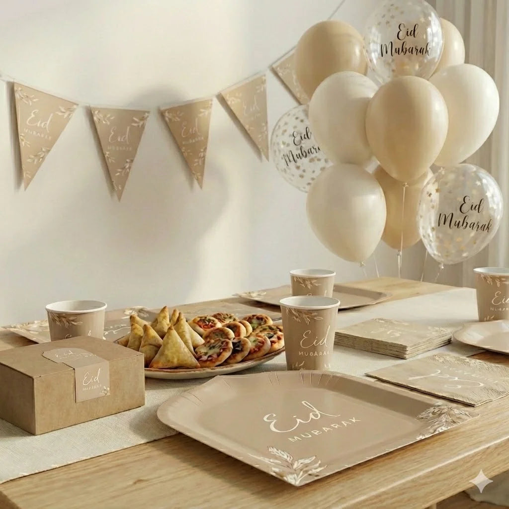 1 guirlande Eid Mubarak beige & sable