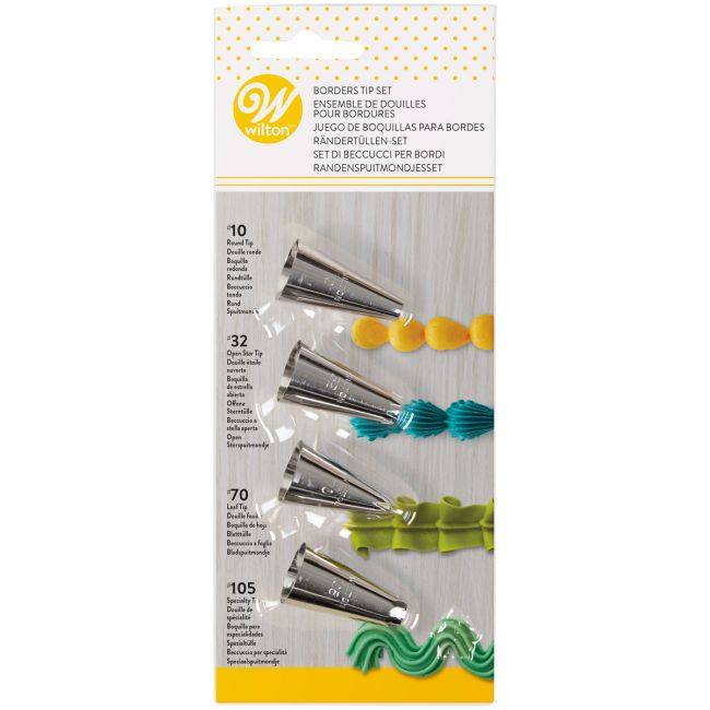 Set 4 douilles Borders Tip - Wilton