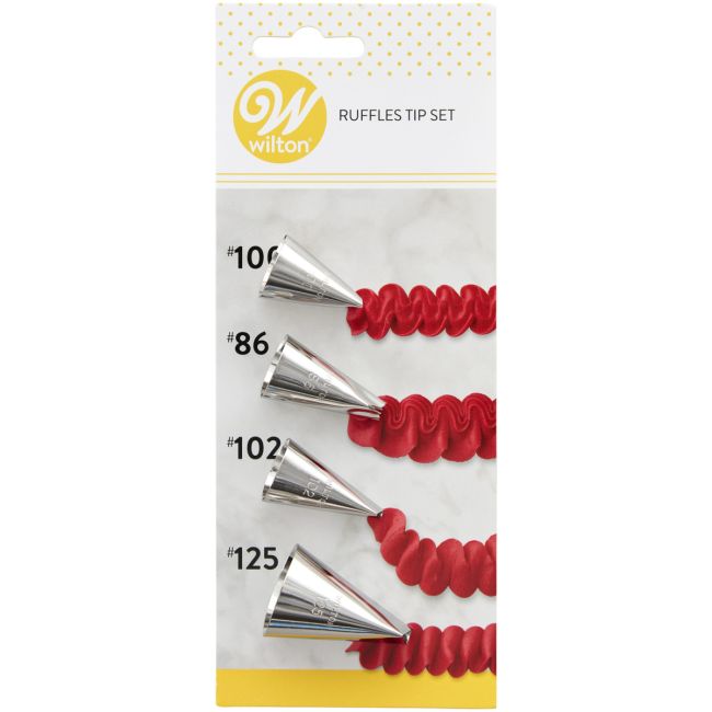 Set 4 douilles Tip Ruffles #86, #100, #102, #125 - Wilton