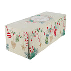 Boîte à bûche à motifs "HOHOHO" 35 x 11,5 x 10,5 cm