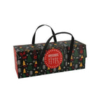 Boîte à bûche à poignées décor scandinave 25 x 11 x 11 cm - Patisdecor