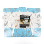 Boîte à bûche à poignées kraft décor glacé 35 x 11 x 11 cm