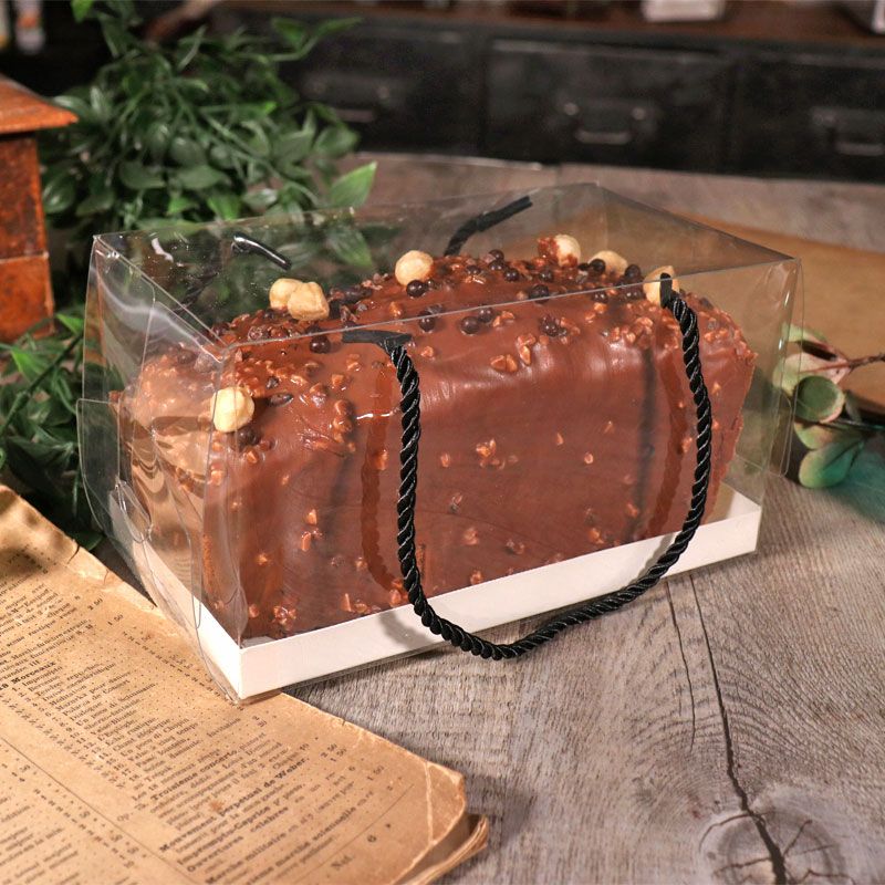 Boîte à cake à poignées transparente Longueur 30 cm - Patisdecor