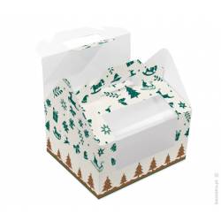 Boîte de Noël  avec poignet 18 X 15.5 X 10 cm