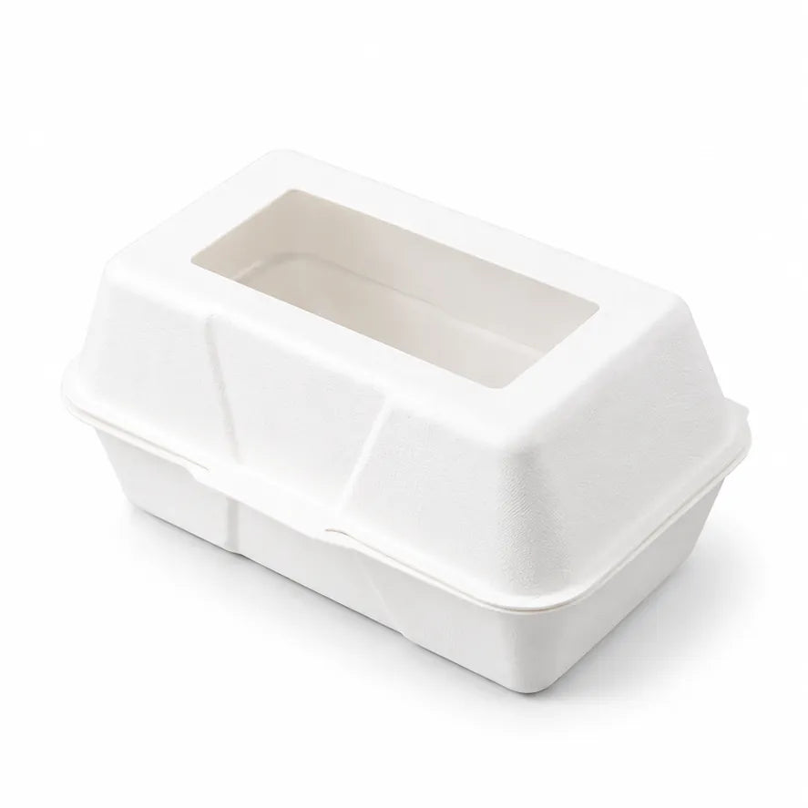 Boîte à gâteau Bento ou petit gateau 20 x 12 x 10 cm avec fenêtre rectangulaire