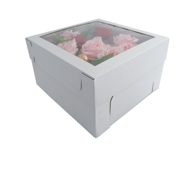 Boîte à gâteaux à fenêtre XL - 35,5 x 35,5 x 40,5 cm