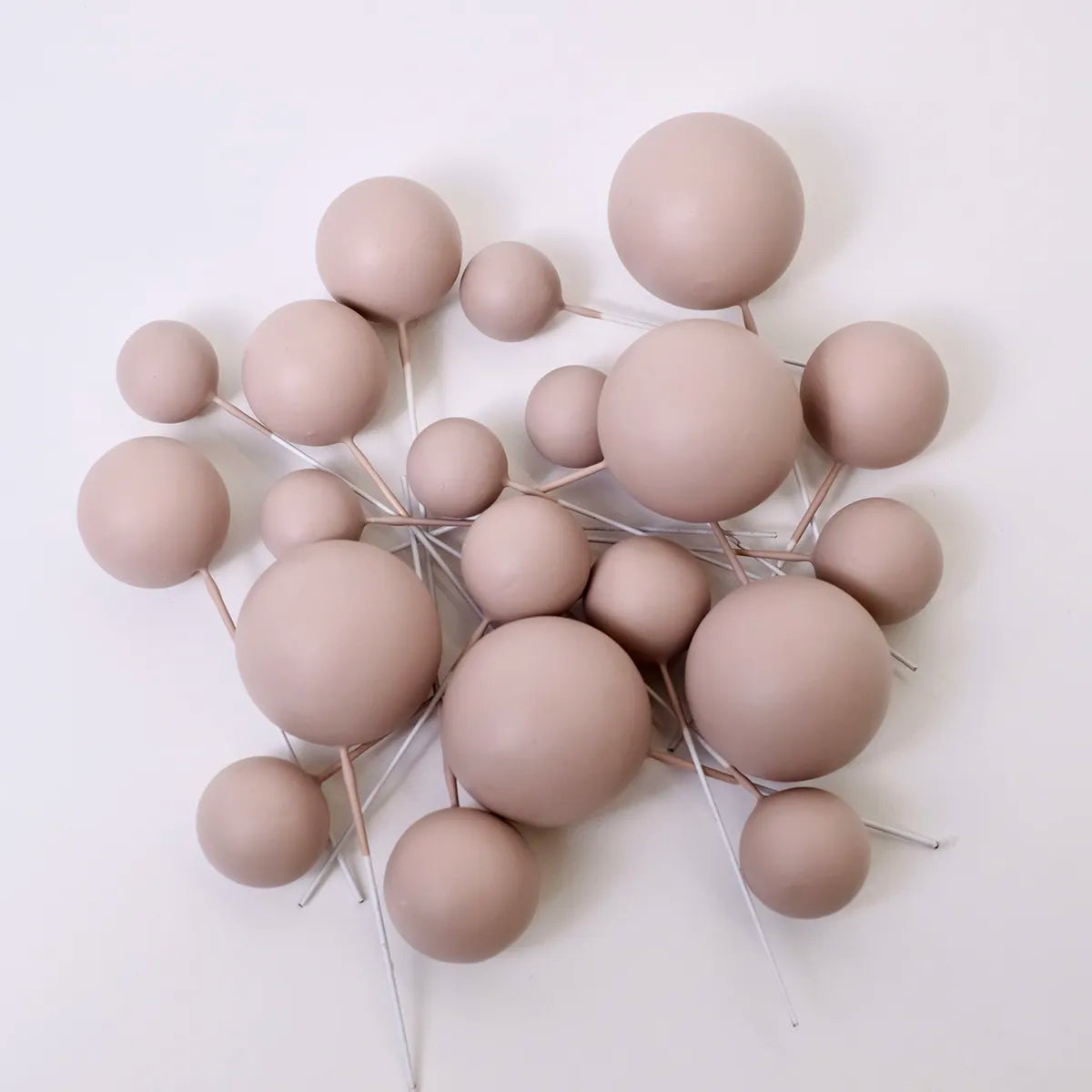 20 boules de décoration - Taupe