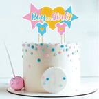 Cake topper assortis thème Gender reveal "Boy or Girl?"