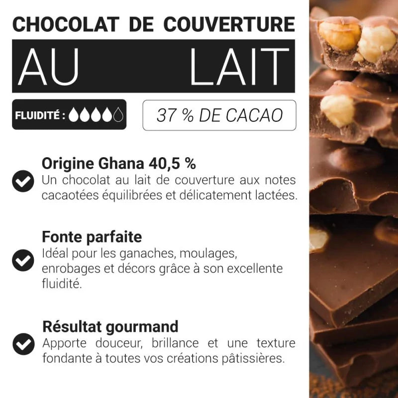 Chocolat au lait de couverture - 400g