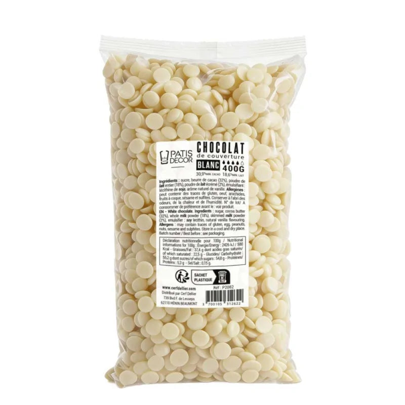 Chocolat blanc de couverture - 400g