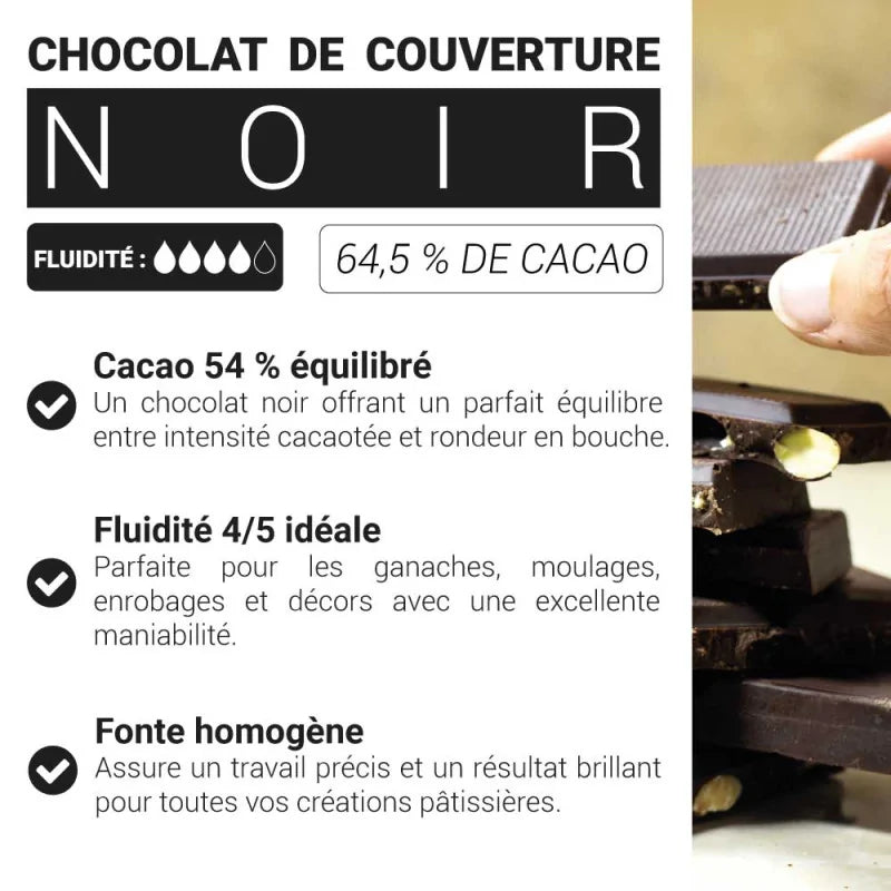 Chocolat noir de couverture - 400g