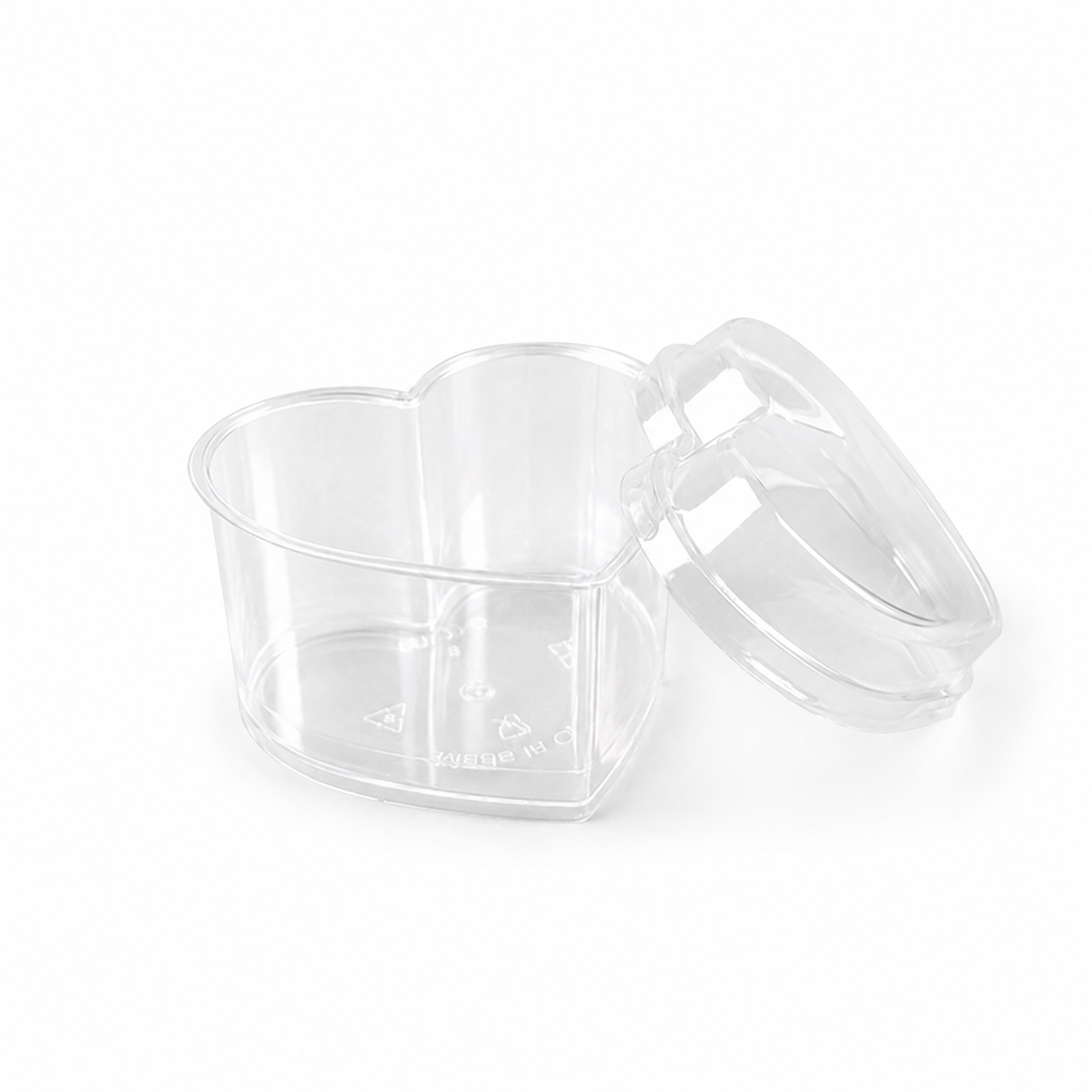 10 verrines coeur avec couvercle 140 ml  -