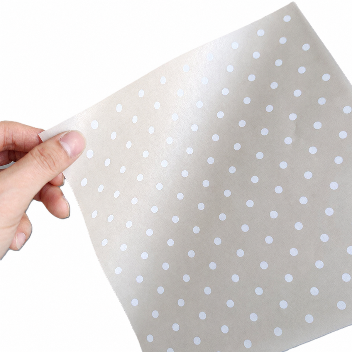 50 feuilles de papier bento emballage 25 x 25 cm - Beige à pois